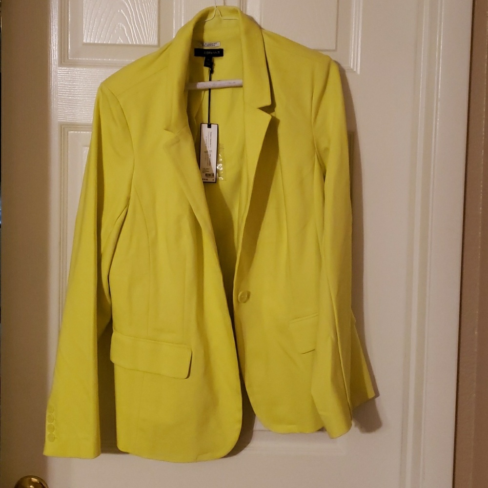 Yellow Lane Bryant suit jacket